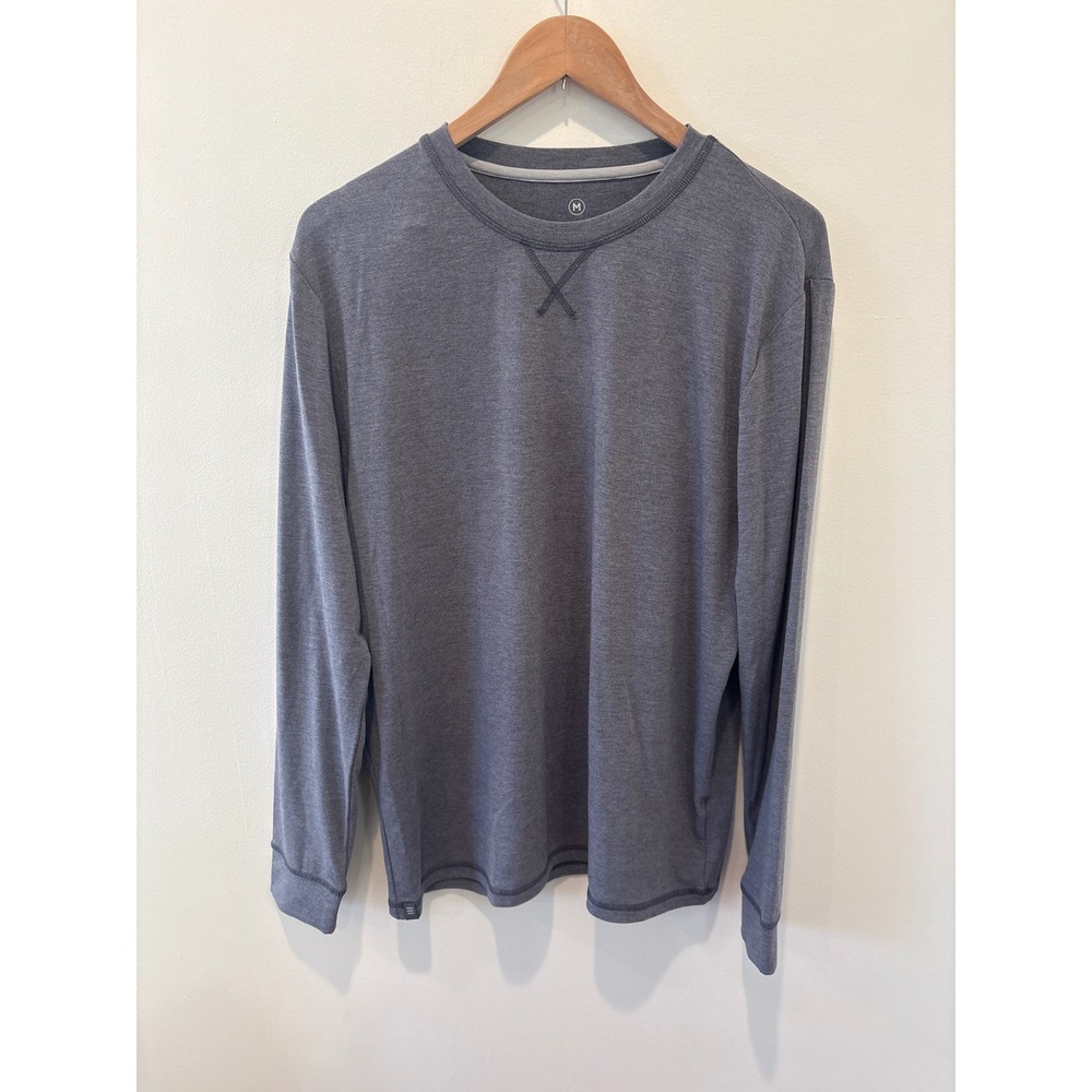 Free Fly Mens Performance Bamboo Long Sleeve‎ Crew Neck Shirt Size Medium Gray